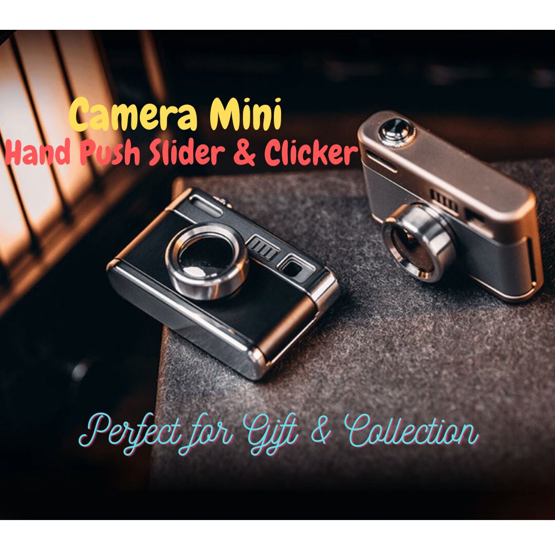 WANWU New Mini Camera Shape Mini Push Slider | New EDC Mini Camera Hand Clicker | New Mini Camera M Slider PPB for Collection and Gift
