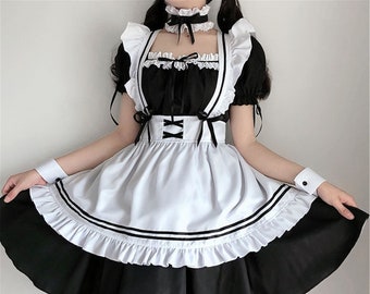 Japanese Cos Lolita Maid Outfit Schoolgirl Dress Maid Costume Sexy Maid Cosplay Costume Maid Outfit Baby Doll Dress Ladies Lingerie Set