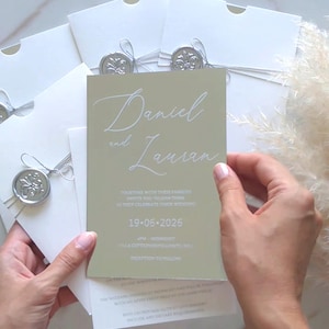 Wedding Invitations Custom Mirrored Acrylic Invitations with Luxury Envelopes and RSVP Cards for Elegant Wedding Invite