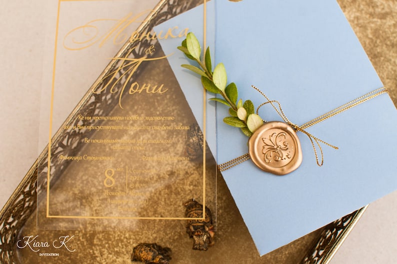 Acryl-Einladungen mit Umschlag, Acryl-Hochzeitseinladung, Benutzerdefinierte Klare Einladung, Acryl-Einladung quinceanera Bild 6