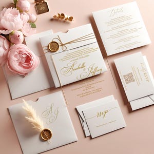 Acrylic Wedding Invitations Suite, Wedding Invites, Quinceanera Invitation, RSVP card