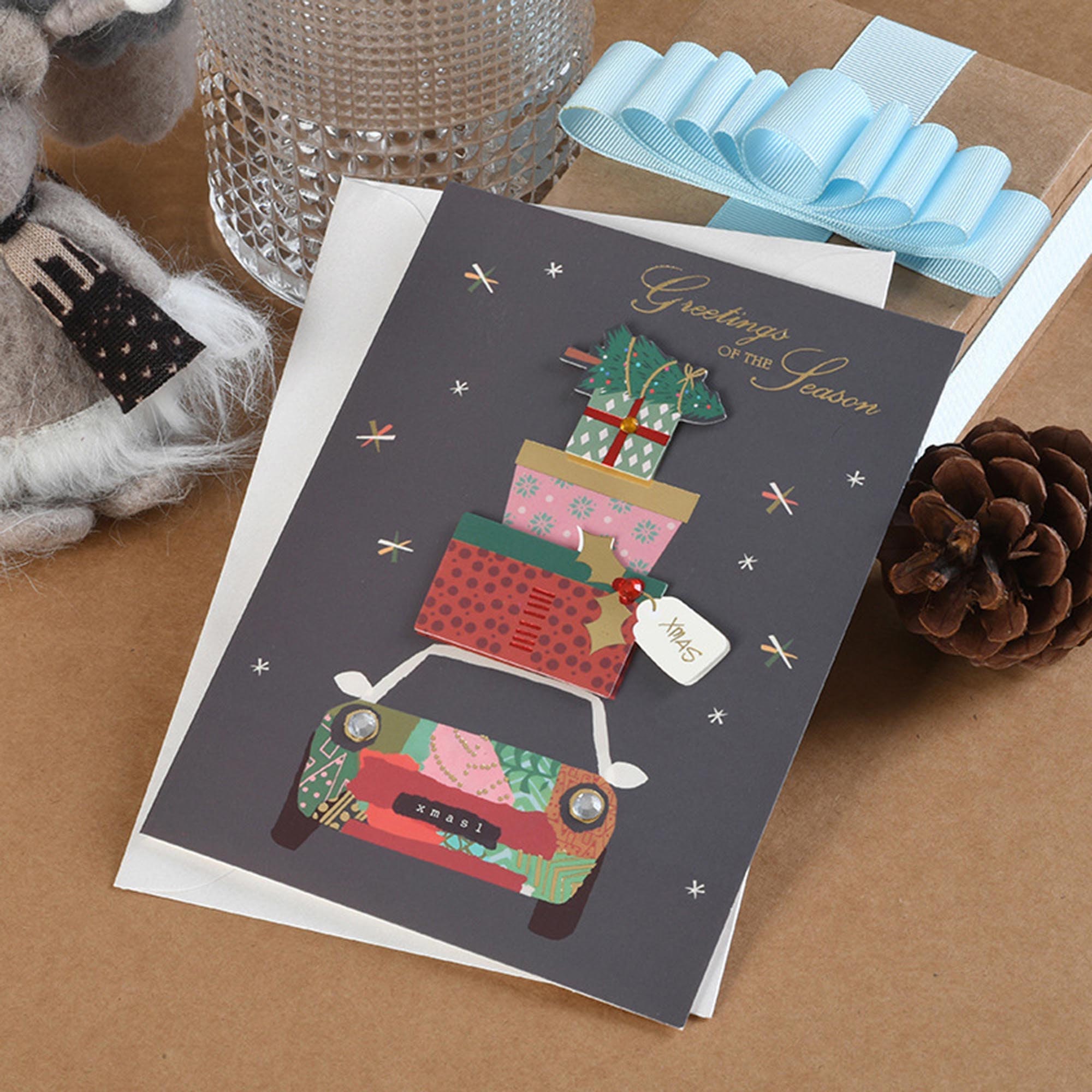 Rote Briefkasten Kranz Weihnachtskarte 3D Frohe Weihnachten | Etsy