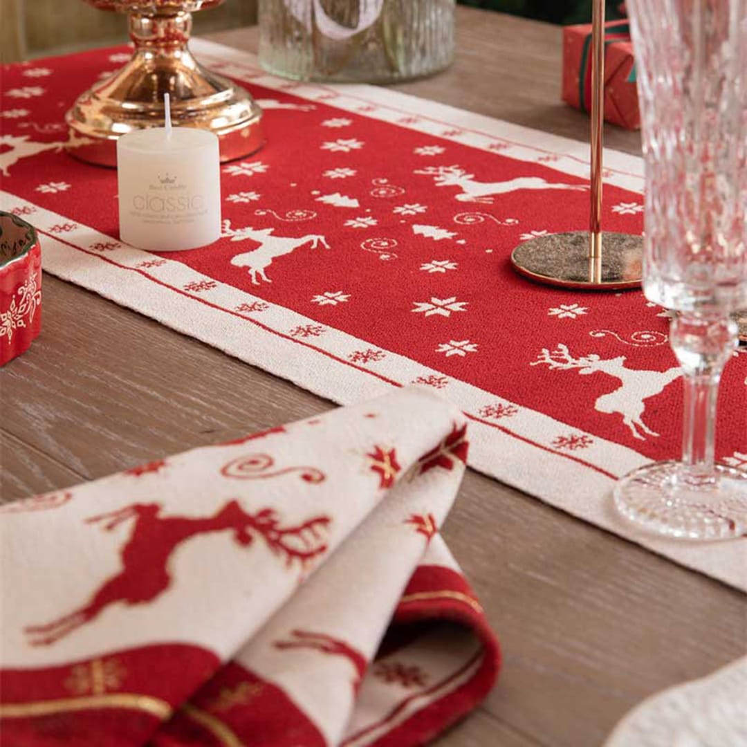 Vintage Christmas Table Runner 