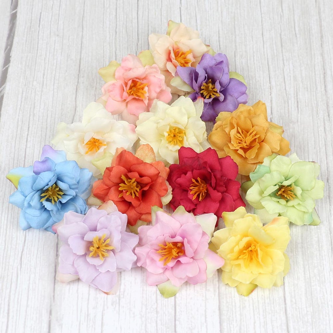 10100PCS Fake Flower Head in Bulk Artificial Silk Rose Heads Etsy