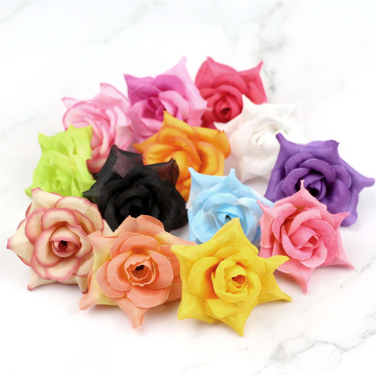 Assorted Color 5cm Red Rose Silk Flowers in Bulk Fake Flowers Etsy