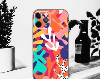 Soft Case Matisse Formen nahtlos für iPhone 16, 15, 14, 13, 12, 11, X, XR, SE, 8, 7