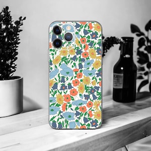 Liberty Poppy Daisy S coque pour iPhone 16, 15, 14, 13, 12, 11, X, XR, SE, 8, 7
