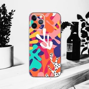 Matisse shapes seamless soft case for iPhone 16, 15, 14, 13, 12, 11, X, XR, SE, 8, 7