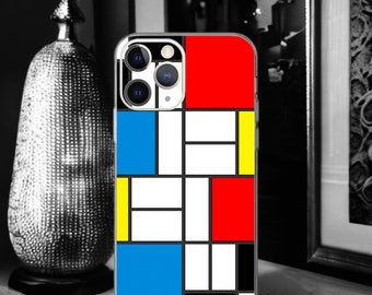 Mondrian case for iPhone 15, 14, 13, 12, 11, X,XR, SE, 8, 7, 7+, 6, 6+