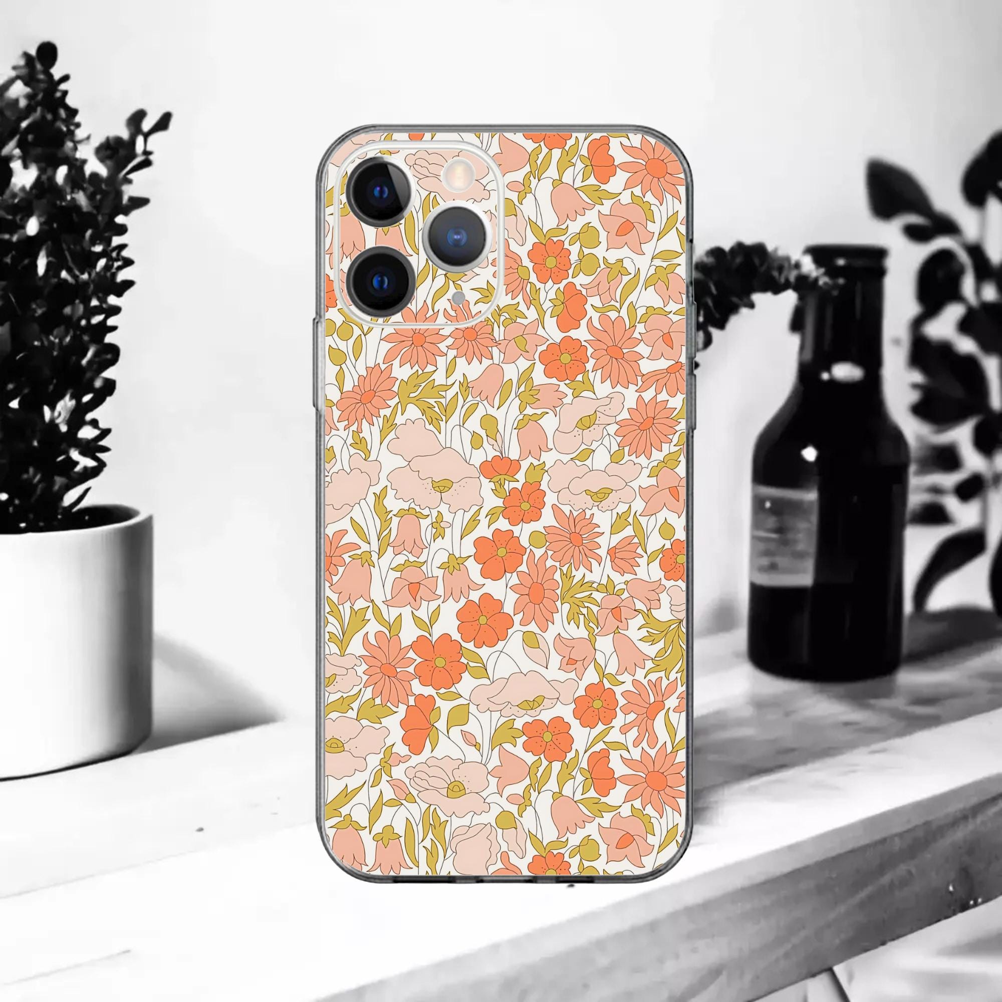 Liberty Poppy and Daisy T Softcase für iPhone 16, 15, 14, 13, 12, 11, X, XR, SE, 8, 7