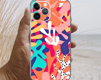 iPhone 17, 16, 15, 14, 13, 12, 11, 10, 8, SE case - Matisse shapes seamless