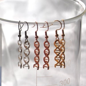 Hypoallergenic DNA Molecule Earrings, Gifts for Scientists, Neuroscience Jewelry, Custom Science Earrings, Nerdy Gifts, for Sensitive Ears