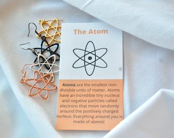 Atom Ohrringe: Hypoallergener Chirurgenstahl, Wissenschaftsschmuck