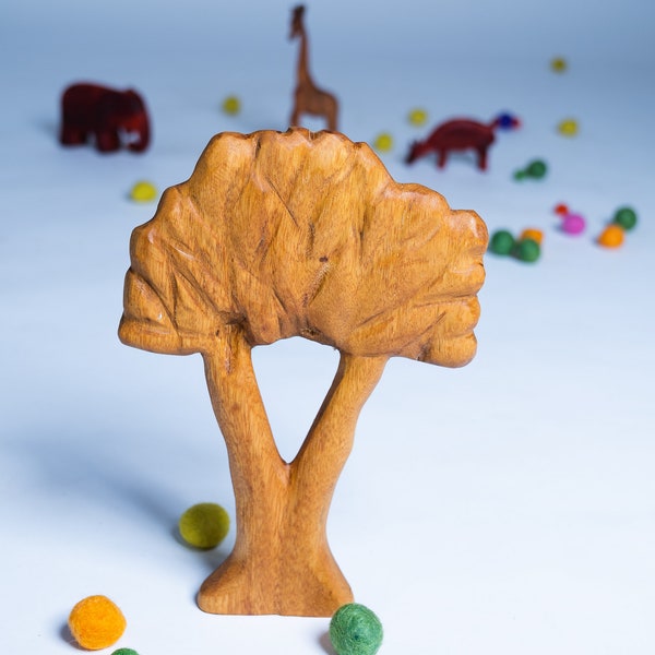 Waldorf style Wooden ACACIA tree toy.