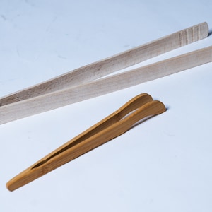 Bamboo Tweezer Set - Needle Nose and Flat Nose Tweezers