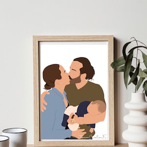 Illustration personnalisée - Portrait Minimaliste : sans les yeux, sans les détails