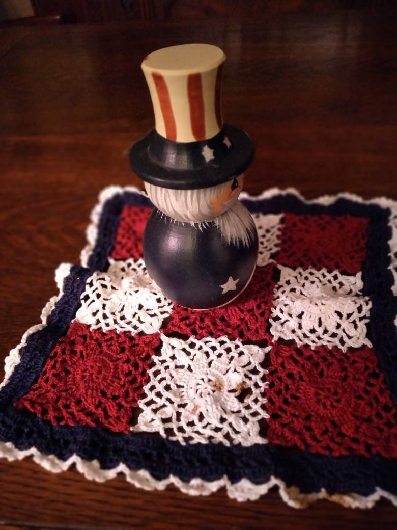 Americana tío Sam madera tallada a mano muñeca | Etsy