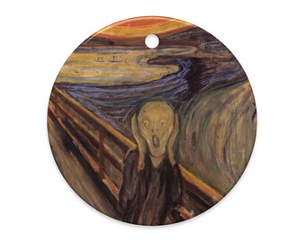 The Scream ceramic ornament