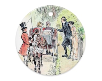 Pride and Prejudice ceramic ornament