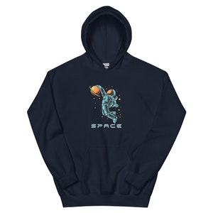 Astronaut Basketball Hoodie: Soft Cotton-Blend Outerwear