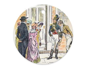 Pride and Prejudice ceramic ornament