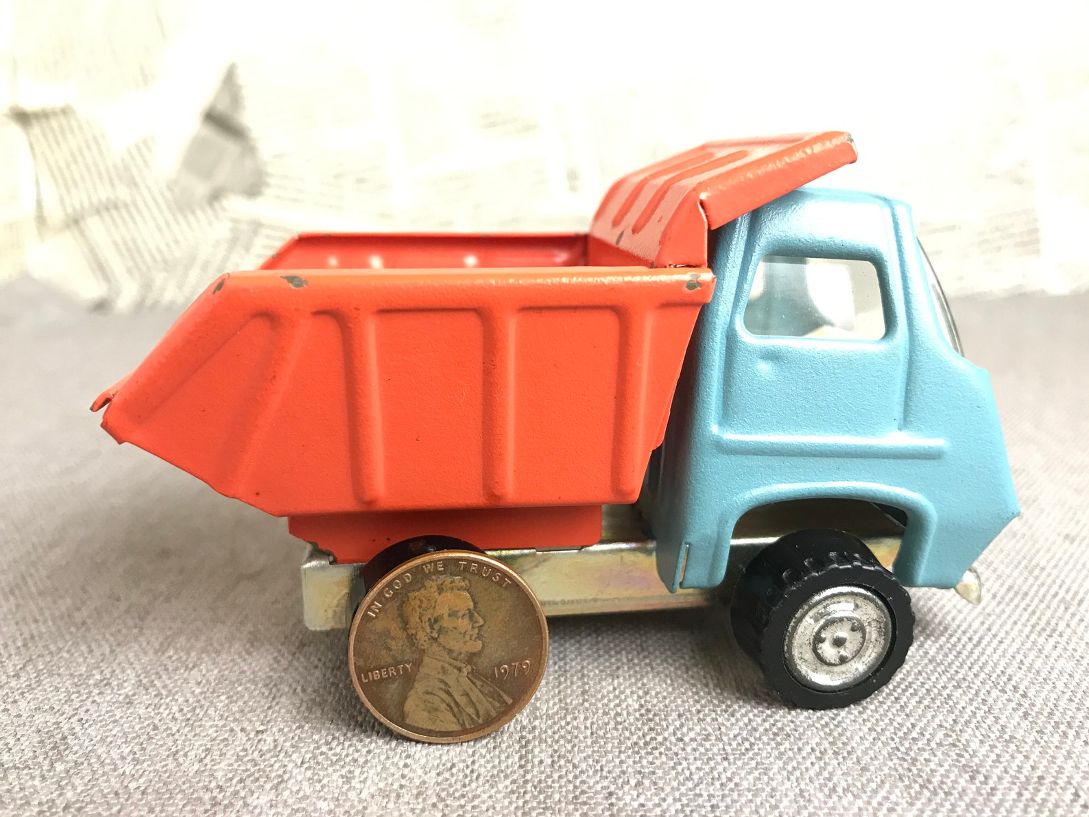 Vintage toy car. Metal toy truck. Made in USSR. Old soviet Etsy