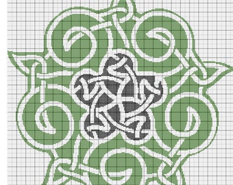 Crochet Graphgan, Celtic design with written instructions and PDF Printable grid