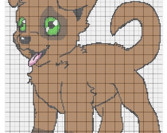 Crochet Dog Graphgan Pattern: C2C, Row by Row (PDF Download)