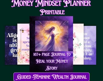 Money Mindset Digital Planner – Feminine Abundance & Wealth Manifestation Workbook for Women