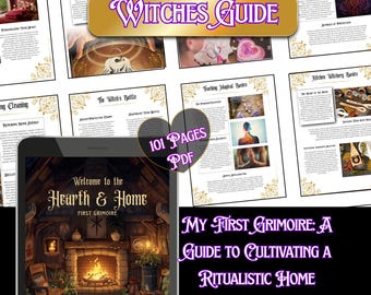 Witchcraft Basics Kit for Beginners, Printable Grimoire Pages, Book of Shadows journal