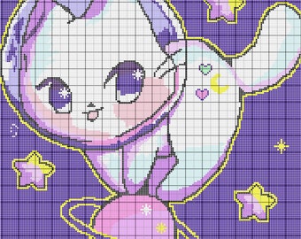 AstroKitty Crochet Graphgan Pattern: C2C, Cross Stitch (PDF Pattern)
