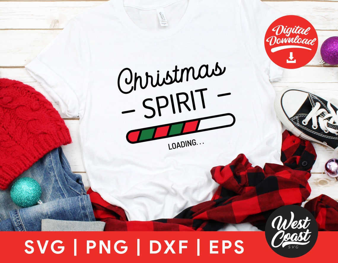 Christmas Spirit SVG DXF EPS Png Cut Files for Cutting | Etsy