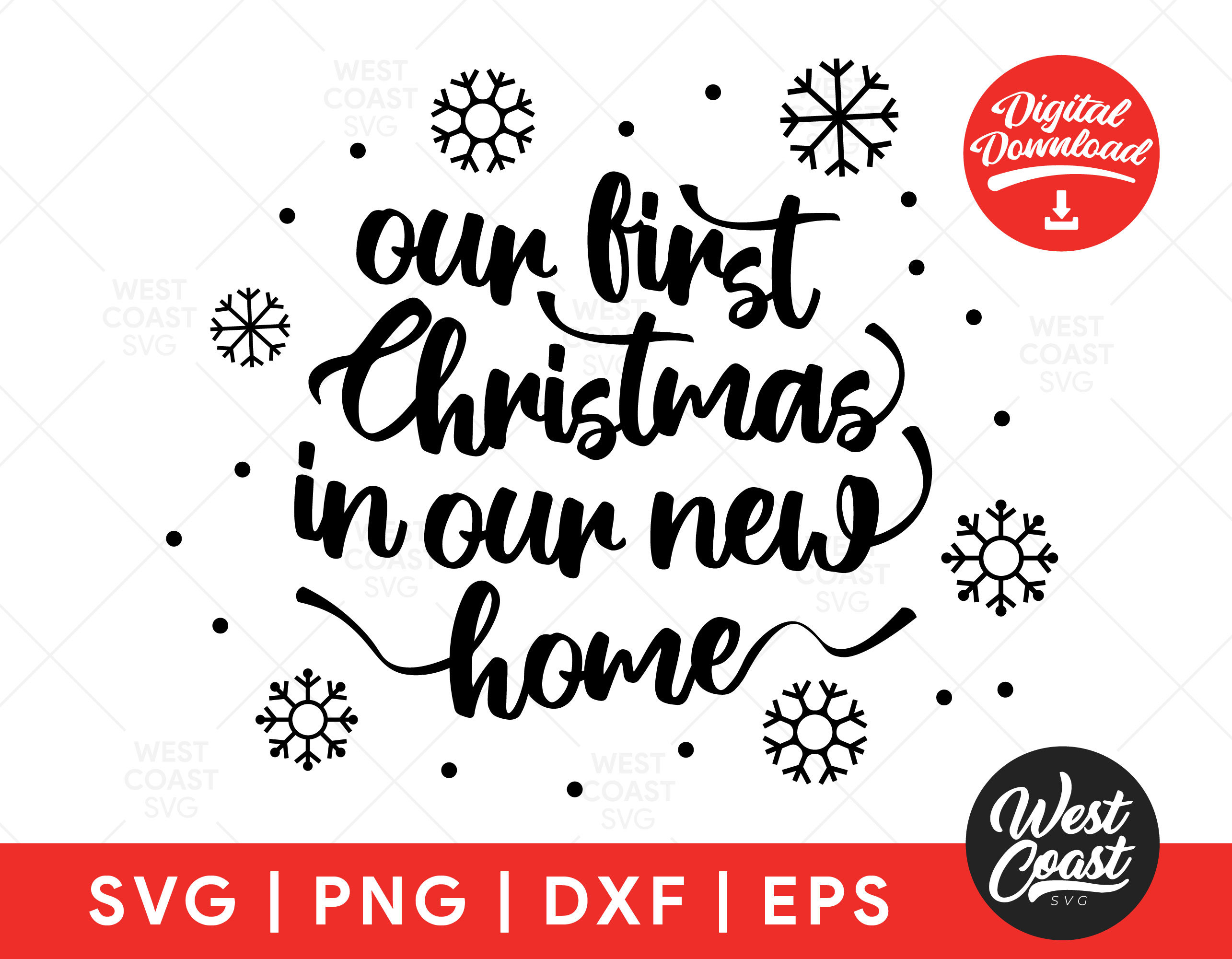 Our First Christmas in Our New Home SVG DXF EPS Png Cut File Etsy