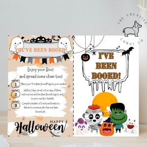 You&#39;ve Been Booed! | Digital Printable | Instructions and Sign | Digital Download