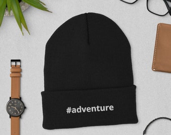 Cuffed Beanie - #adventure