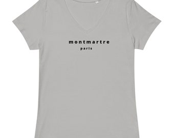 Women’s fitted v-neck t-shirt montmartre paris