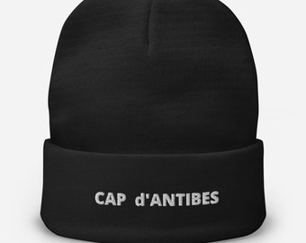 Embroidered Beanie CAP d' ANTIBES