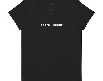 Women’s recycled v-neck t-shirt sacre coeur