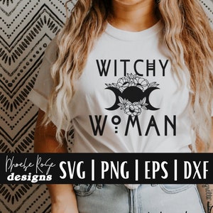 Witchy Woman Boho Spiritual Digital Design SVG Png EPS | Metaphysical | Cricut Silhouette Dxf | Inspirational quote | Boho Cut file