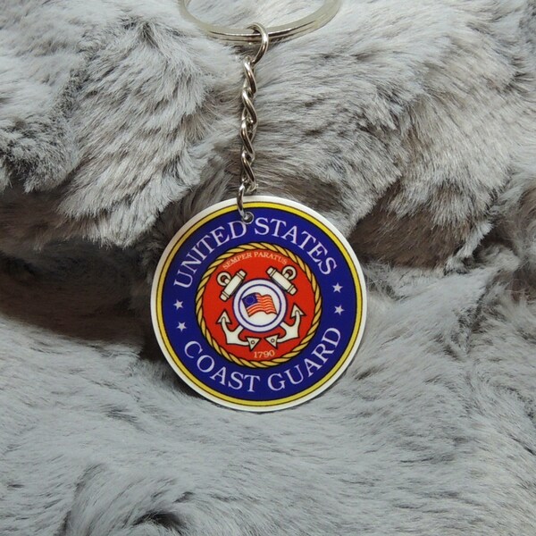 Coast Guard Resin Keychain