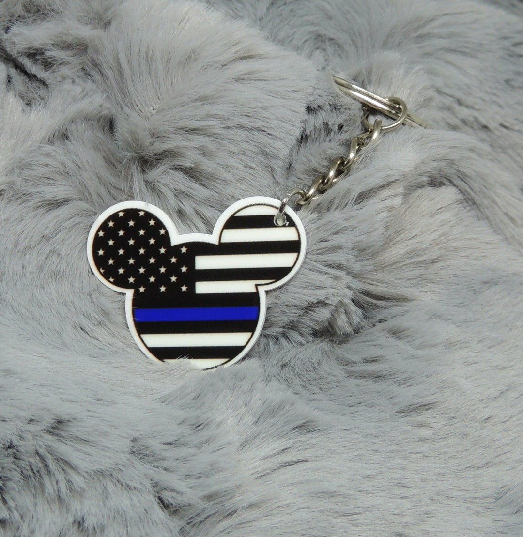 Mickey Resin Keychain - Thin Line : Blue - Etsy