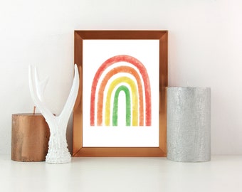 Classic Rainbow Watercolor Printable