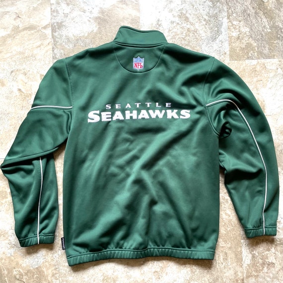 1990’s Seattle Seahawks Reebok Track Jacket in Ra… - image 3