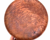Phenomenal Redwood Burl Plate- Lathe Turned- Natural finish- Vintage California Redwood- Woodwork, Rare, Treenware, Tray, Cabin Decor
