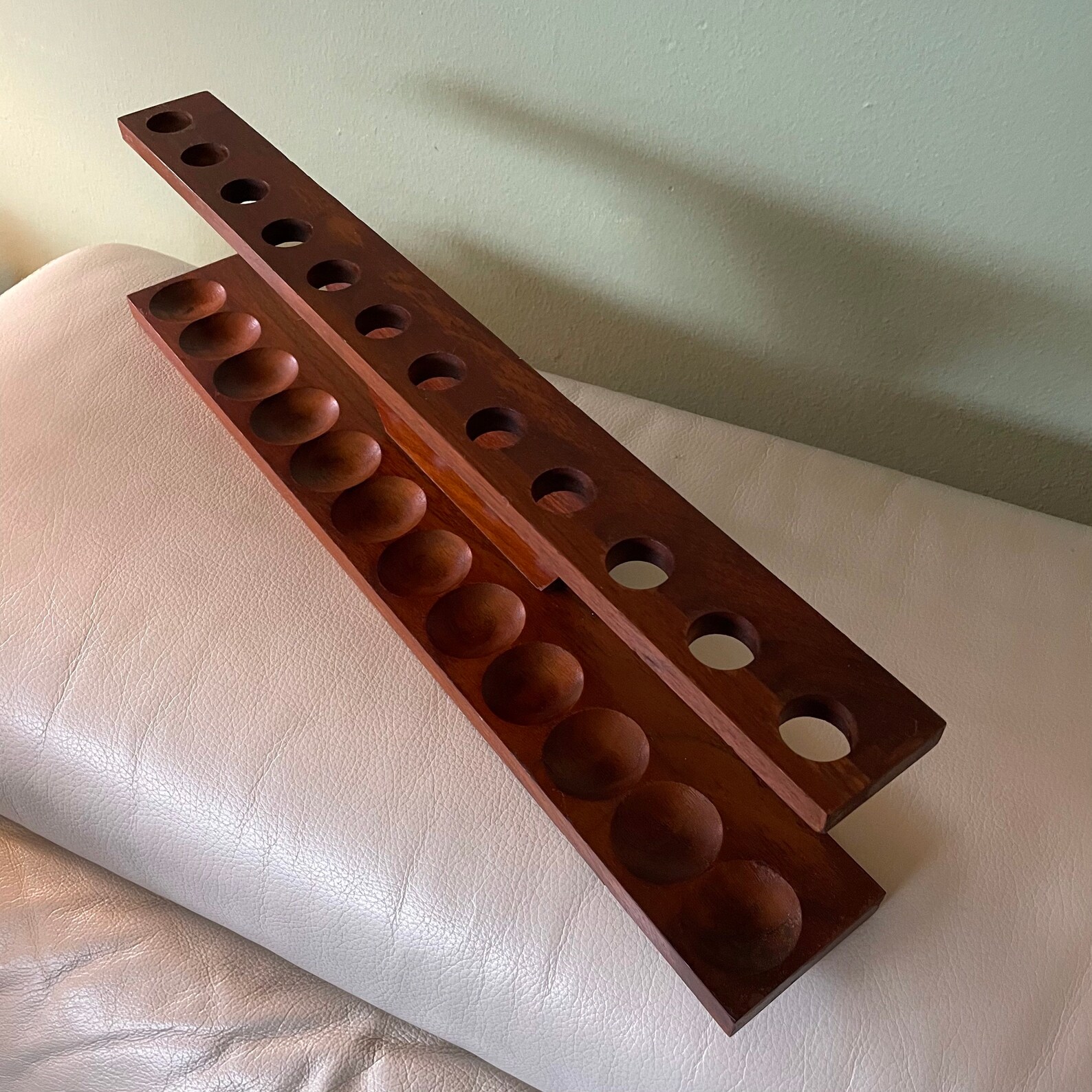 Mid Century Walnut Pipe Stand 12 pipe holder Vintage Etsy