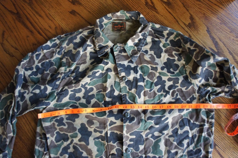 Vintage Streetwear LARGE XL 48 Chest skate surf military 1970\u2019s Camouflage Hunting Jacket Hunting Clothes SafTBack