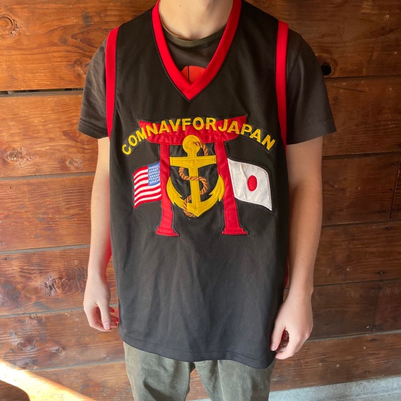 Rare US Navy ComNav for Japan Basketball Jersey anch… Gem