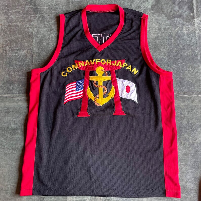 Rare US Navy Comnav for Japan Basketball Jersey Anchor Etsy