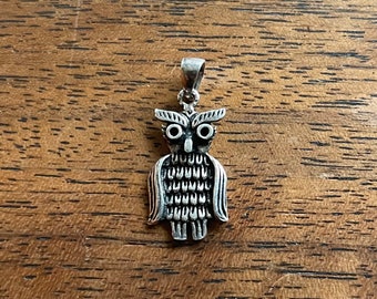 1970’s Sterling Silver OWL Necklace Charm