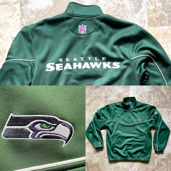 1990’s Seattle Seahawks Reebok Track Jacket in Ra… - image 1